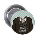Team kundenspezifisches BLAU Gastgeschenk Hochzeit Buttons