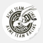 Team laufendes B/W Wile E. Coyote Acme Runder Aufkleber