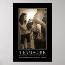Teamwork Demotivational Druck Poster