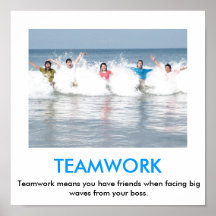 TEAMWORK demotivational Plakat