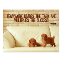 Teamwork-inspirierend Postkarte