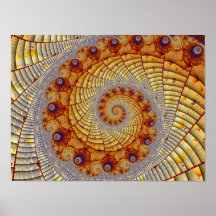 Tebas Classic Spiral Fraktal Plakatdruck