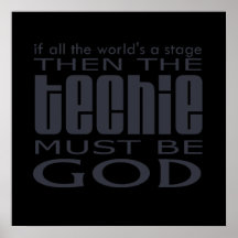 Techie Gott Plakatdruck