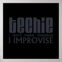 Techie improvisieren plakat