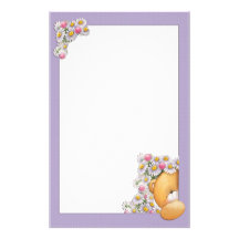 Teddy-Bärn-Blumen-Briefpapier Bedrucktes Büropapier