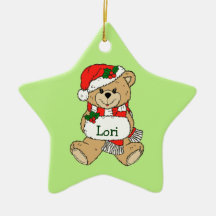 Teddy-Bärn-personalisierte Weihnachtsverzierung Weihnachtsbaum Ornamente
