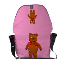 Teddy-Bärn-Rosa-Rickshaw-Bote-Tasche Kuriertasche