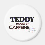 Teddybär angetrieben durch Koffein Kühlschrankmagnet