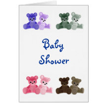 Teddybär Bearz Babyparty laden ein Karten