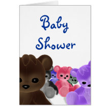 Teddybär Bearz Gruppen-Babyparty laden ein Karten