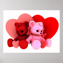Teddybär Bearz Valentinsgruß-Plakat V2