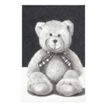 TEDDYBÄR: BLEISTIFT-KUNST: REALISMUS DRUCKPAPIER