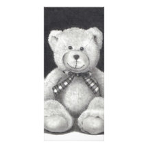 TEDDYBÄR: BLEISTIFT-KUNST: REALISMUS VOLLFARBIGE WERBEKARTE