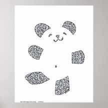 TEDDYBÄR gemacht von den KLEINEN GESICHTERN        Plakatdruck
