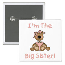 Teddybär-große Schwester-T-Shirts und Geschenke Buttons