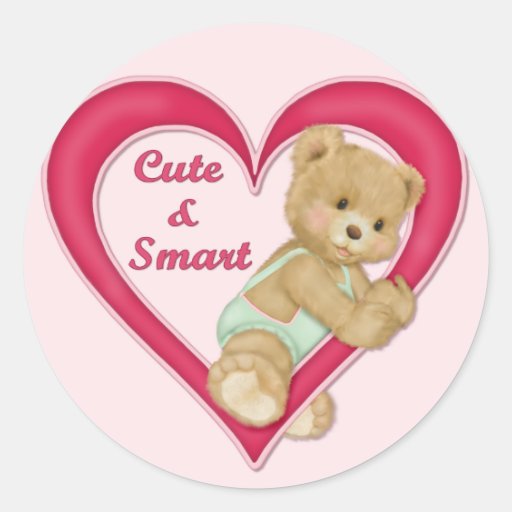 Teddybär-Herz Sticker