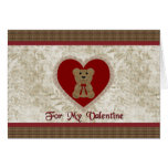 Teddybär-Herz-Valentinsgruß Grußkarte