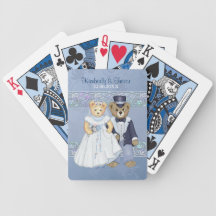 Teddybär-Hochzeits-Karten Pokerkarten