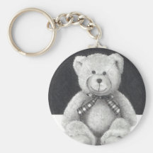 Teddybär im Bleistift Schlüsselanhänger
