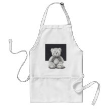 Teddybär im Bleistift Schürzen