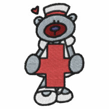 Teddybär-Krankenschwester gesticktes Hemd