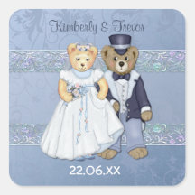 Teddybär Wedding - fertigen Sie besonders an Sticker