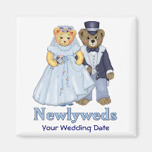 Teddybär Wedding - fertigen Sie besonders an Kühlschrankmagnet