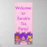 Tee-Party-willkommenes Zeichen/Plakat ~ personifiz
