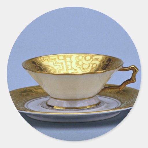 Tee-Tasse und Untertasse des 20. Jahrhunderts, Bay Sticker