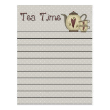 Tee-Zeit-Postkarte