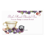 Teebrauenball Teacup-Blumen-Geschäftskarte,… Visitenkarten Vorlagen