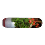 Teekanne gefüllt mit Pelargonien Personalisierte Skateboarddecks