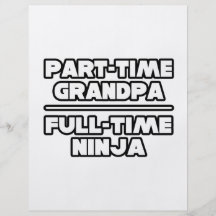 Teilzeitgroßvater… ganztägig Ninja Flyerbedruckung