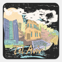 Tel Aviv Quadratsticker