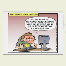 Telefonunterstützungserklärendes FAQ karten