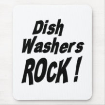 Teller-Waschmaschinen-Felsen! Mousepad