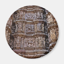 Tempel von Khajuraho, Indien Magnete
