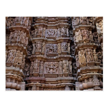 Tempel von Khajuraho, Indien Postkarte