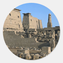 Tempel von Luxor, Luxor, Ägypten Wüste Runde Aufkleber