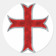 Templar Kreuz Runde Aufkleber