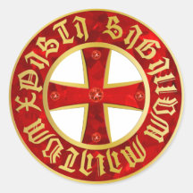 Templer Kreuz / Ritterkreuz / Crusaders Cross Runder Sticker