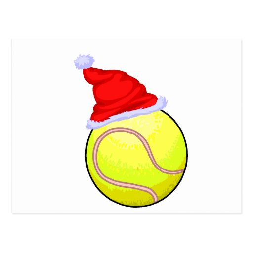 Tennis-Ball (Weihnachtsmannmütze) Postkarten