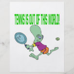 Tennis ist aus dieser Welt heraus Flyerdesign