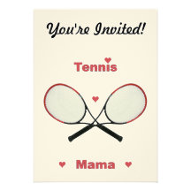 Tennis-Mutter Hearts Individuelle Ankündigungen