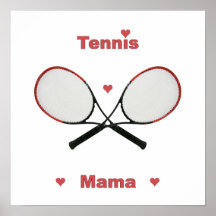 Tennis-Mutter Hearts Posterdrucke
