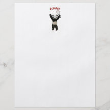 Tennis-Panda-Kerbe Flyer Druck
