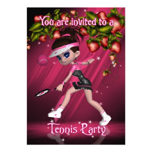Tennis-Party Einladung