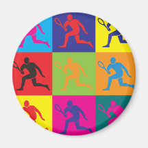 Tennis-Pop-Kunst Kühlschrankmagnet