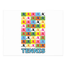 Tennis Postkarte