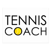 Tennis-Trainer Postkarte